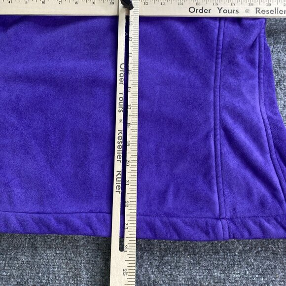 Caribbean Joe Vest Womens M Jacket Purple Fleece Lined Zip Up Activewear CJ - Picture 7 of 7